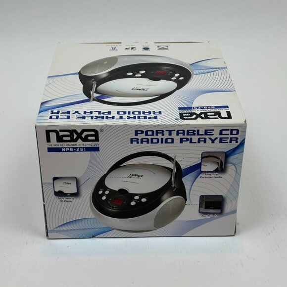 Naxa NPB251 Portable CD Player with AM/FM Radio - Black New in Box - Picture 5 of 14